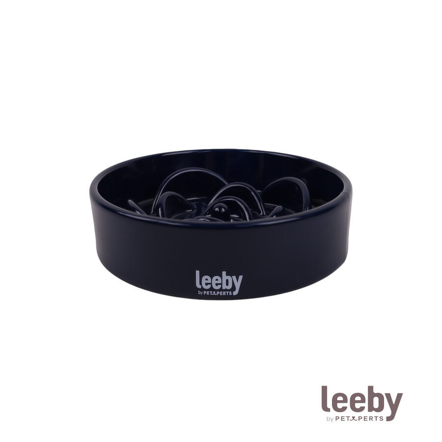 Leeby Comedouro Lento de Cer&acirc;mica Azul para c&atilde;es, , large Imagem n&uacute;mero 2