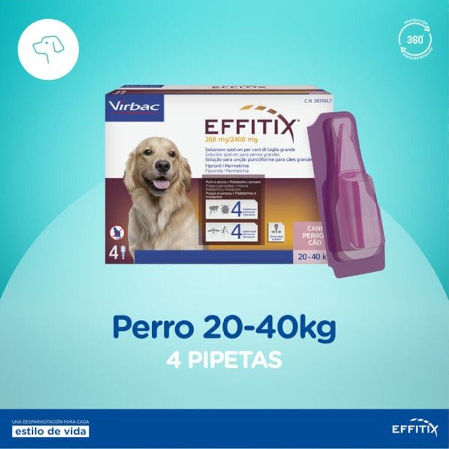 Virbac Effitix Pipetas Antiparasit&aacute;rias para c&atilde;es, , large Imagem n&uacute;mero 3