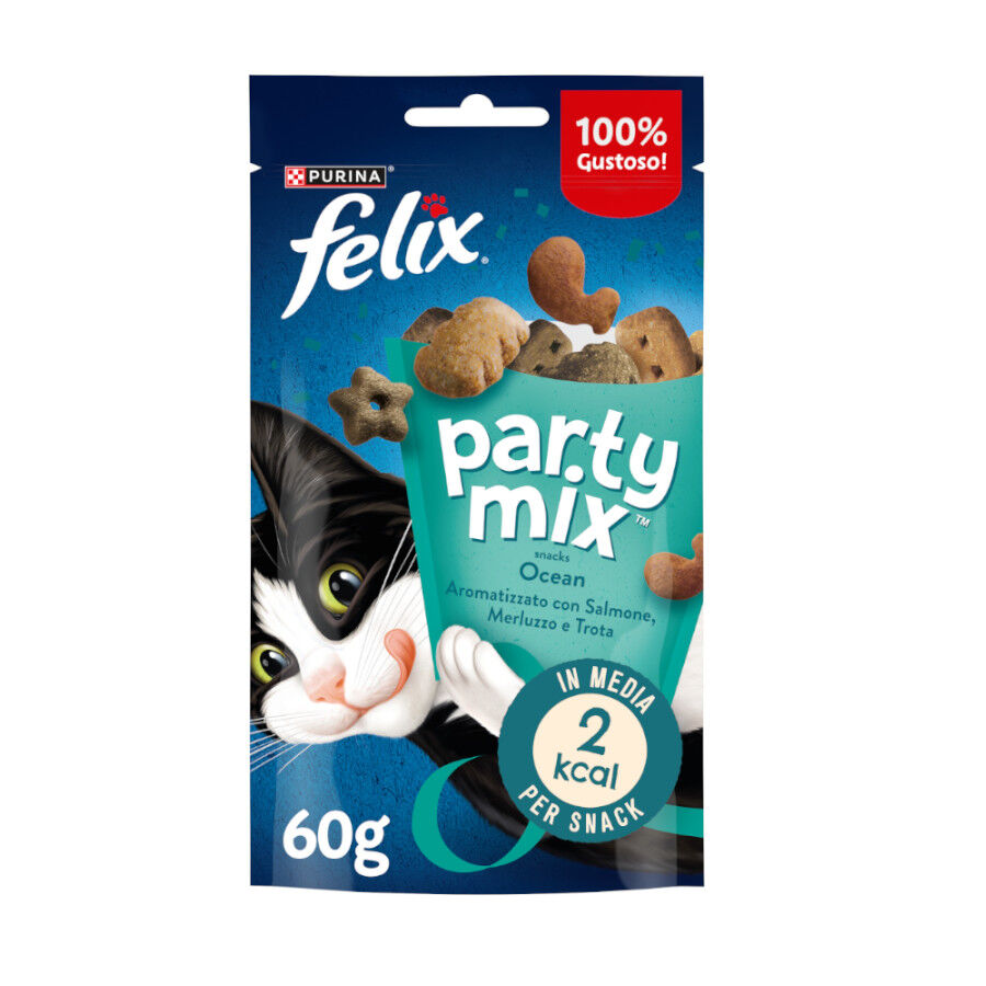 60 g Felix Biscoitos Party Mix Peixe para gatos, , large Imagem n&uacute;mero 1