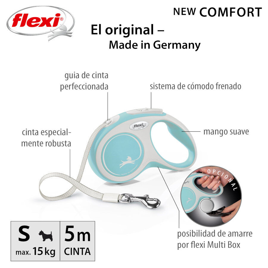 Flexi New Comfort Trela extens&iacute;vel azul para c&atilde;es, , large Imagem n&uacute;mero 2