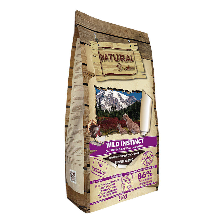 6 kg Natural Greatness Wild Instinct ra&ccedil;&atilde;o para gatos, , large Imagem n&uacute;mero 1