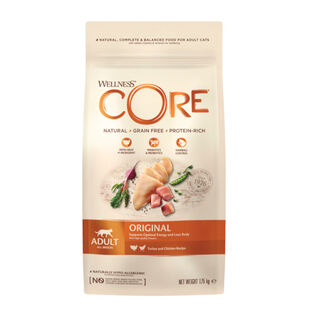 Wellness Core Adult Frango e Peru ração para gatos 