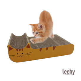 Leeby Kira arranhador de cartão laranja para gatos