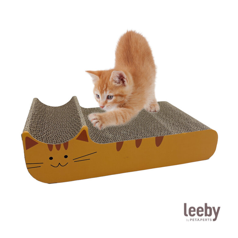 Leeby Kira arranhador de cartão laranja para gatos,  Imagem número 2 Leeby Kira arranhador de cartão laranja para gatos, , large Imagem número 2