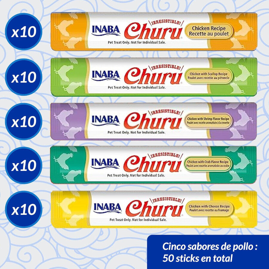 50 saquetas x 14 g Churu Snack Cremoso Variedades de Frango para gatos, , large Imagem n&uacute;mero 4