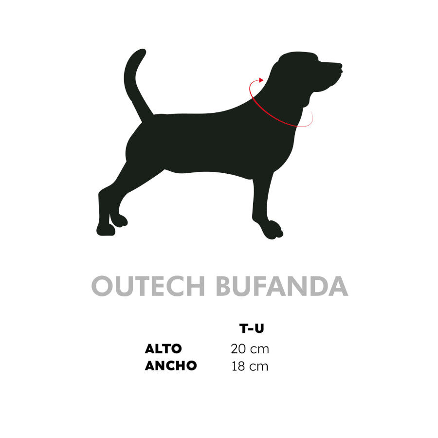 Outech Cachecol Vermelho para c&atilde;es, , large Imagem n&uacute;mero 4