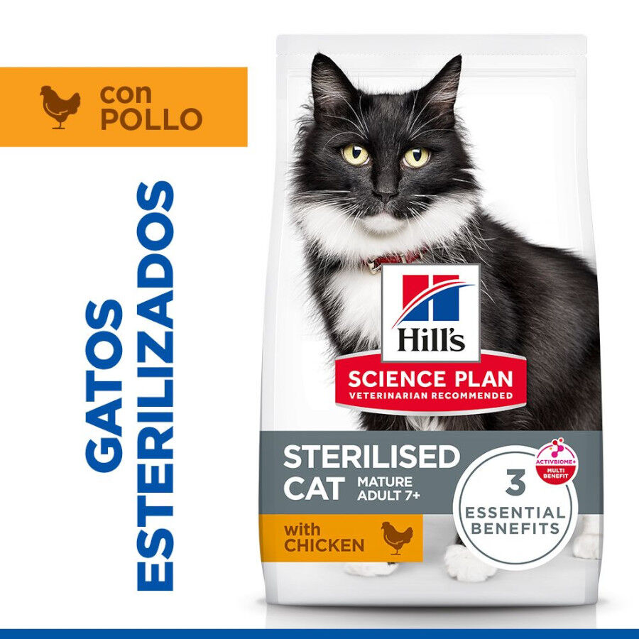 1.5 kg Hill's Mature Adult Science Plan Sterilised Frango ra&ccedil;&atilde;o para gatos, , large Imagem n&uacute;mero 2