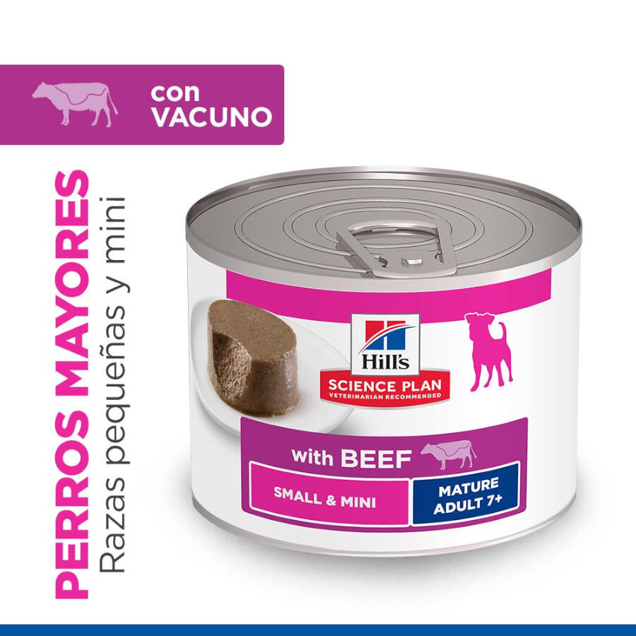 200 g Hill's Science Plan Mature Adult Smalle Mini Mousse de Vitela lata para c&atilde;es, , large Imagem n&uacute;mero 2