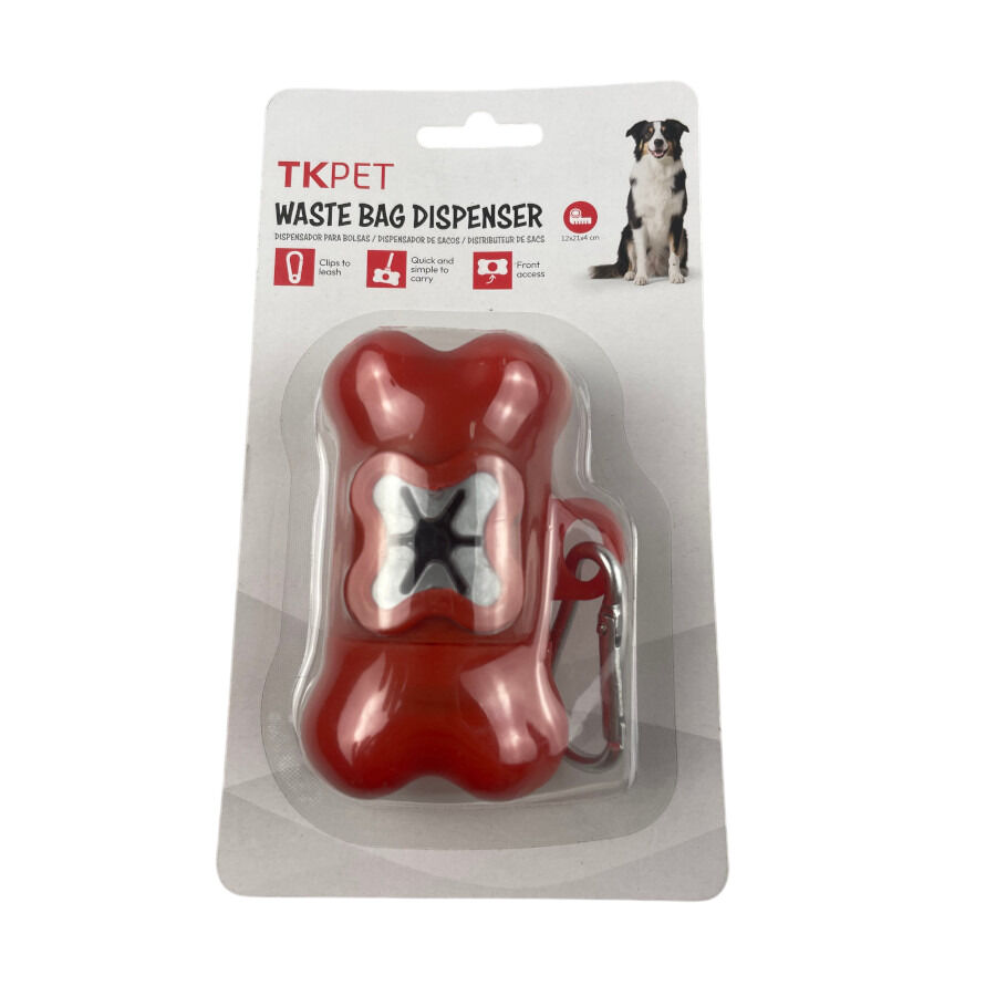 TK Pet Dispensador de sacos vermelho para c&atilde;es, , large Imagem n&uacute;mero 2