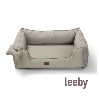 Leeby Cama taupe ortopédica para cães