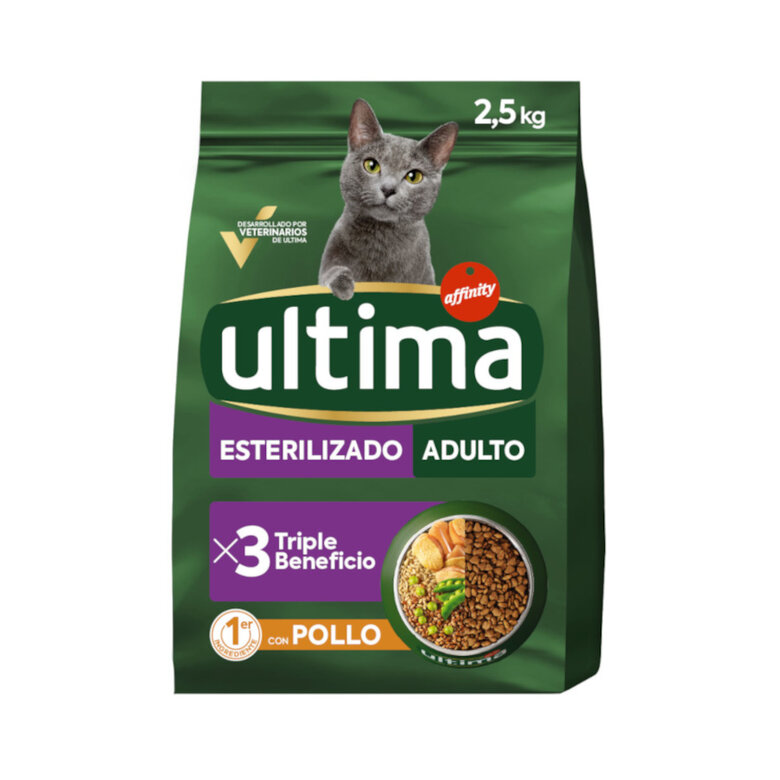 2.5 kg Ultima Pienso esterilizado com frango para gatos adultos,  Imagem número 2 2.5 kg Ultima Pienso esterilizado com frango para gatos adultos, , large Imagem número 2