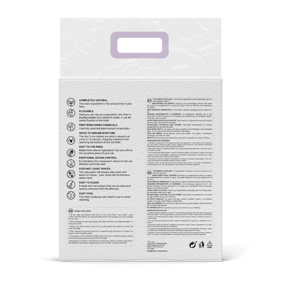 6 L Happy Meow Natural Tofu Aglomerante Lavanda para gatos, , large Imagem n&uacute;mero 3