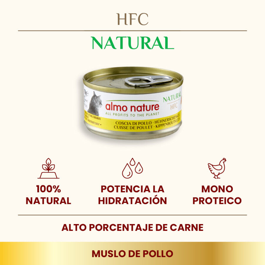 70 gr Almo Nature HFC Coxa de Frango lata para gatos, , large Imagem n&uacute;mero 2