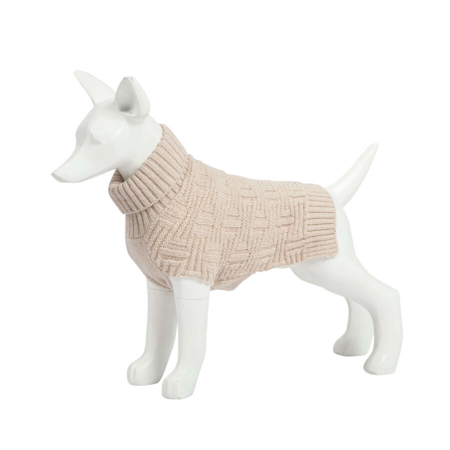 Su&eacute;ter para cachorro Freedog ECO Himalaya bege, , large Imagem n&uacute;mero 1