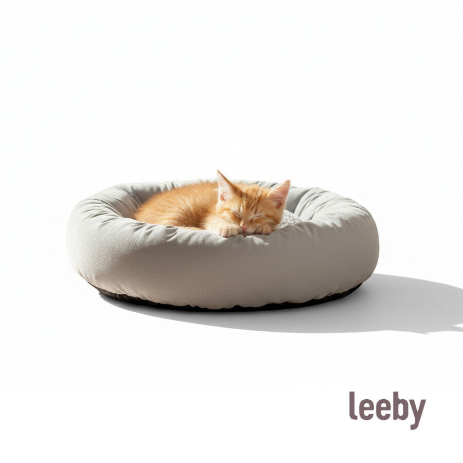 Leeby Cama donut cinzenta para gatos, , large Imagem n&uacute;mero 7