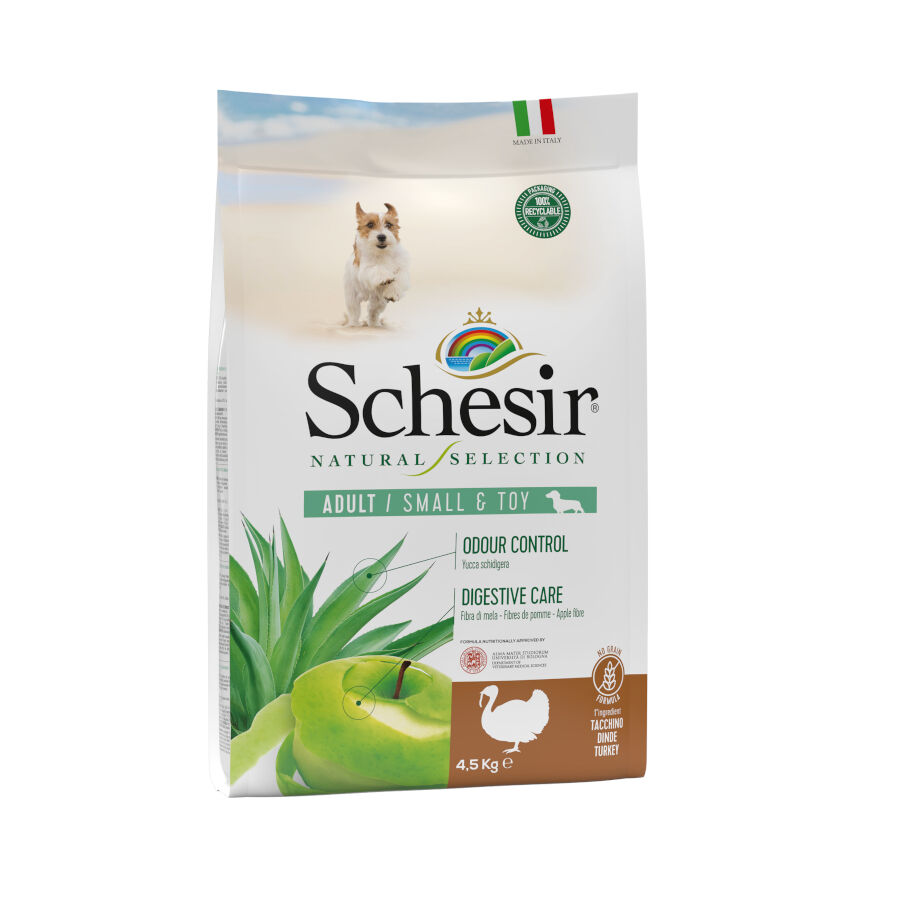 2.24 kg Schesir Adult Small & Toy Natural Selection Ra&ccedil;&atilde;o de peru para c&atilde;es, , large Imagem n&uacute;mero 1