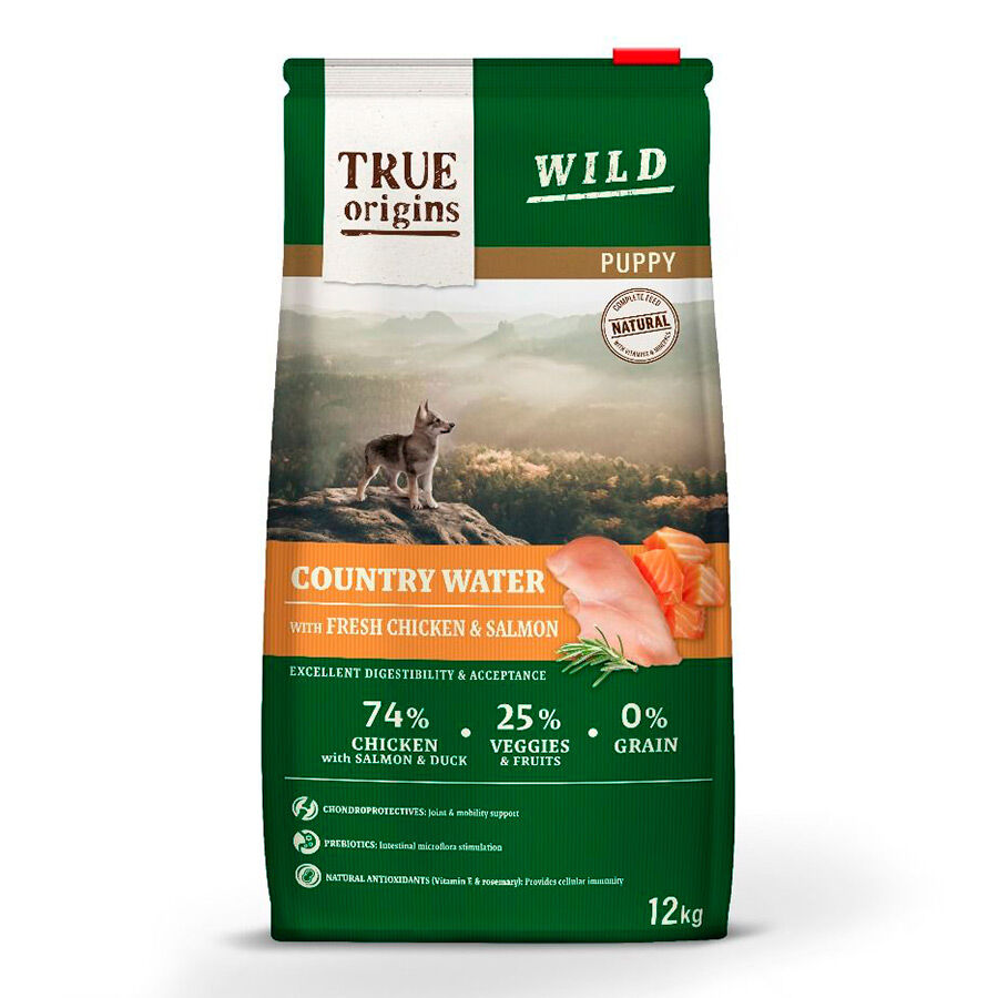 12 kg True Origins Wild Puppy Country Water Frango e Salm&atilde;o ra&ccedil;&atilde;o, , large Imagem n&uacute;mero 1