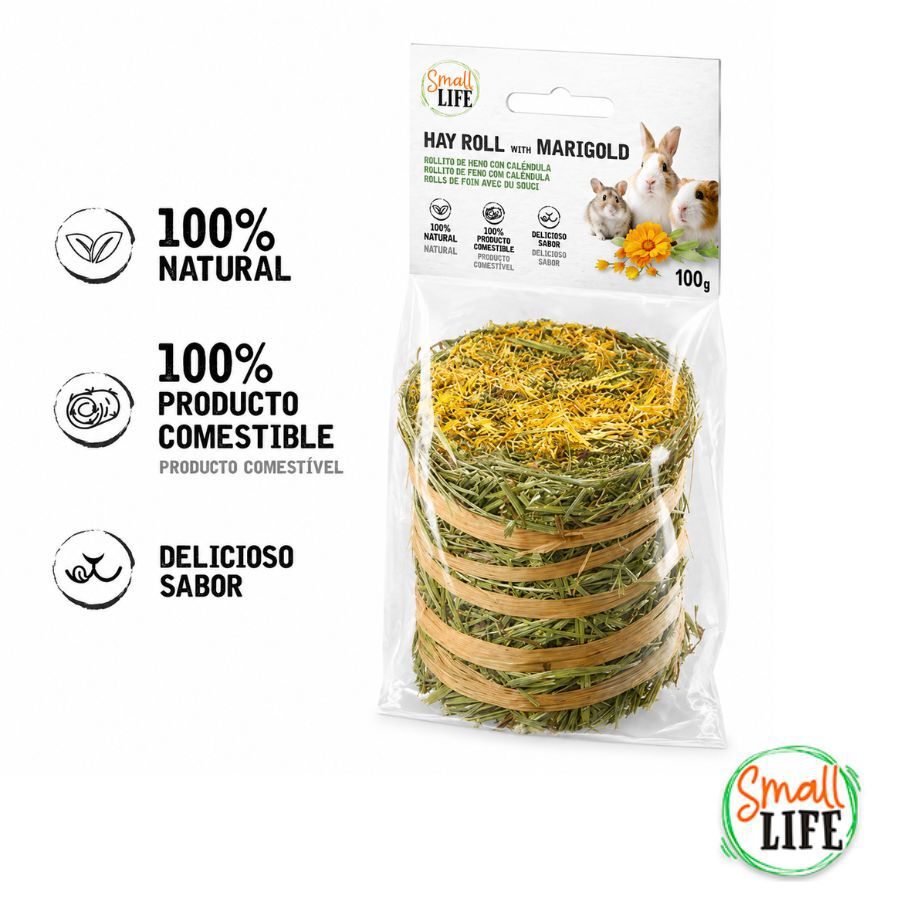 100 g Small Life Rolo de Feno com Cal&ecirc;ndula Snack para roedores e coelhos, , large Imagem n&uacute;mero 2