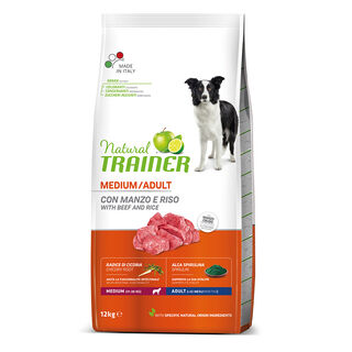 Natural Trainer Adult Medium Terneira ração para cães