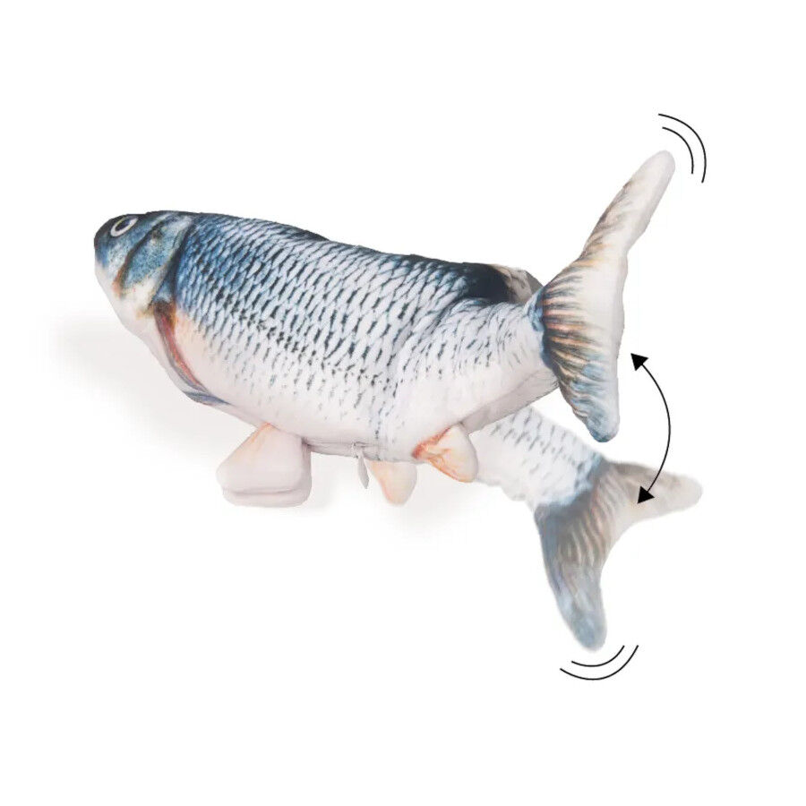 Flamingo Flounder Brinquedo em forma de Peixe El&eacute;ctrico para gatos, , large Imagem n&uacute;mero 2