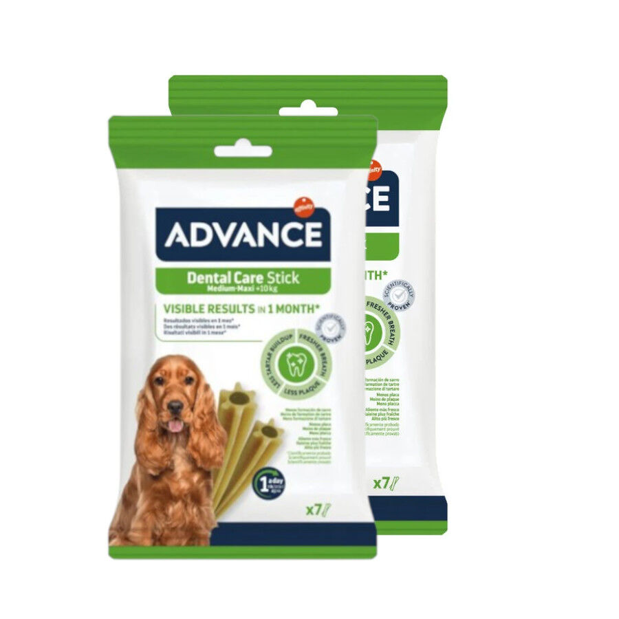 14 Sticks Advance Dental Care Stick Medium e Maxi Snack para c&atilde;es Pack Poupan&ccedil;a!   , , large Imagem n&uacute;mero 1