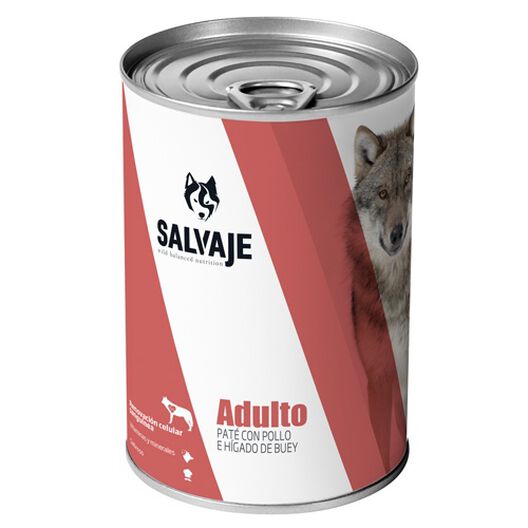 Salvaje Adulto Frango e Fígado de Boi em Patê lata para cães, , large image number null