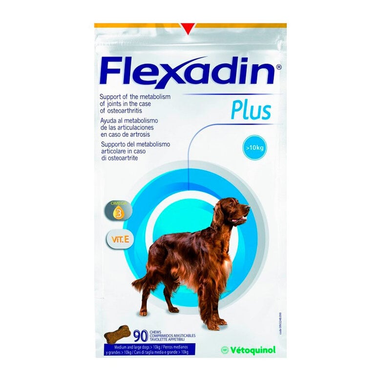 90 comprimidos Flexadin Plus Condroprotetor para cães de raça média e grande,  Imagem número 1 90 comprimidos Flexadin Plus Condroprotetor para cães de raça média e grande, , large Imagem número 1