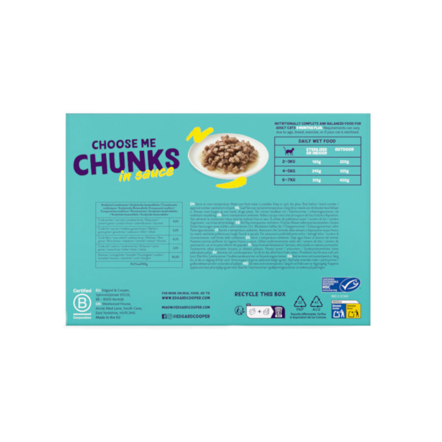 24 latas x 85 g Edgard & Cooper Multipack Alimento h&uacute;mido em lata para gatos , , large Imagem n&uacute;mero 2