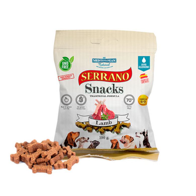 Mediterranean Natural Serrano Biscoitos Cordeiro para cães, , large image number null