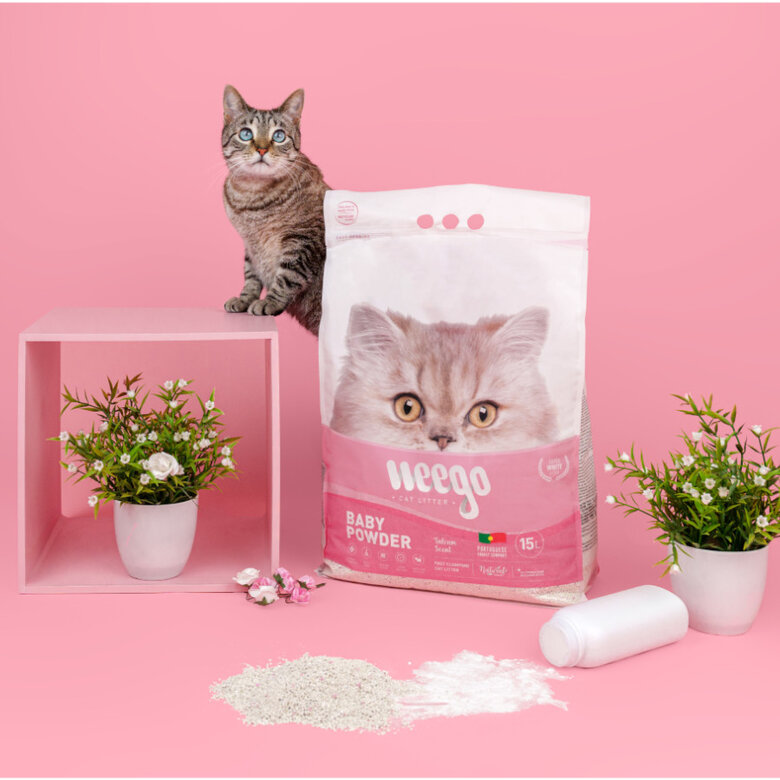 Weego Baby Powder Areia Aglomerante para gatos,  Imagem número 2 Weego Baby Powder Areia Aglomerante para gatos, , large Imagem número 2