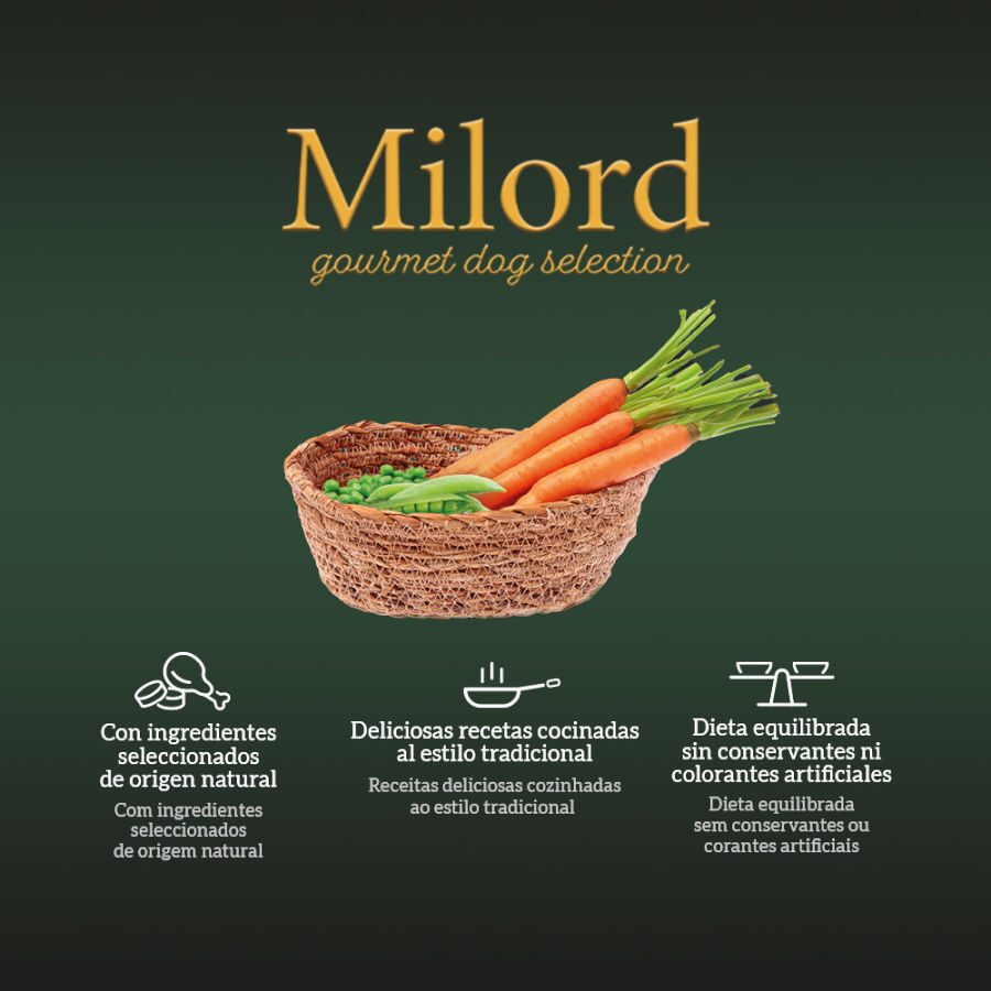 8 terrinas x 150 g Milord Receita Mediterr&acirc;nea em molho terrinas para c&atilde;es - Multipack, , large Imagem n&uacute;mero 4