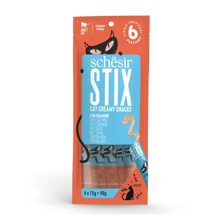Schesir Stix Snacks de salm&atilde;o para gatos, , large Imagem n&uacute;mero 1