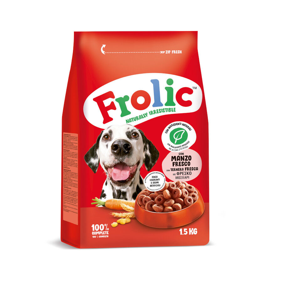 1.5 kg Frolic Ra&ccedil;&atilde;o Semi-h&uacute;mida de novilho para c&atilde;es, , large Imagem n&uacute;mero 1