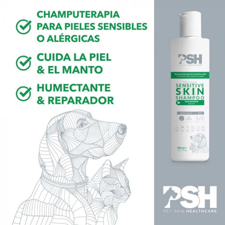 PSH Sensitive Champô para cães e gatos,  Imagem número 3 PSH Sensitive Champô para cães e gatos, , large Imagem número 3