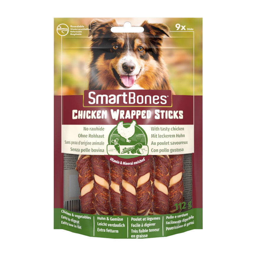 9 sticks SmartBones Barritas Wrapped Sticks de Frango Mini para c&atilde;es, , large Imagem n&uacute;mero 1