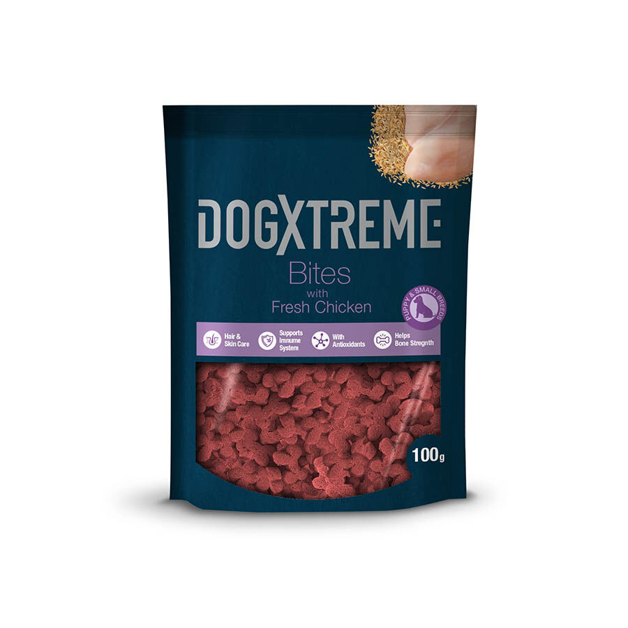 100 g Dogxtreme Bites Puppy biscoitos semi-h&uacute;midos para c&atilde;es, , large Imagem n&uacute;mero 1