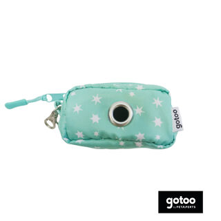 Gotoo Porta-sacos estampado verde para cães