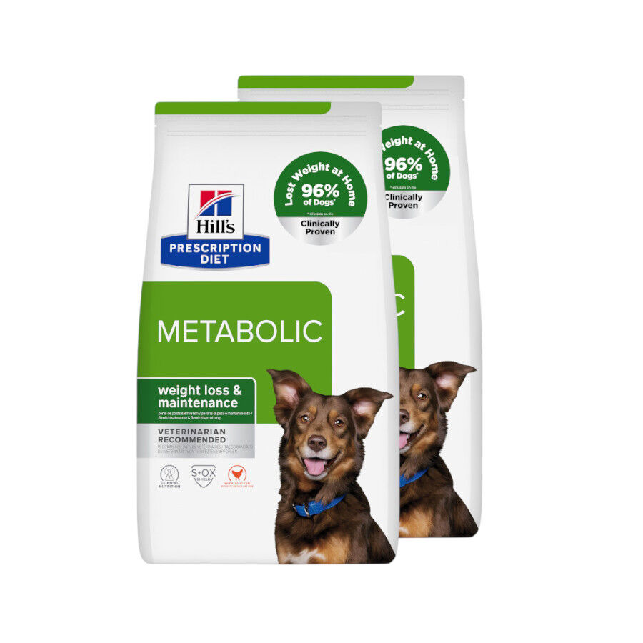 2 x 12 kg Hill's Prescription Diet Metabolic ra&ccedil;&atilde;o para c&atilde;es Pack poupan&ccedil;a!, , large Imagem n&uacute;mero 1
