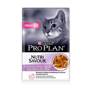 Pro Plan NutriSavour Delicate Feline Peru saqueta em molho