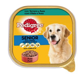 Pedigree Vitela e Aves Terrina em Patê para Cães Sénior