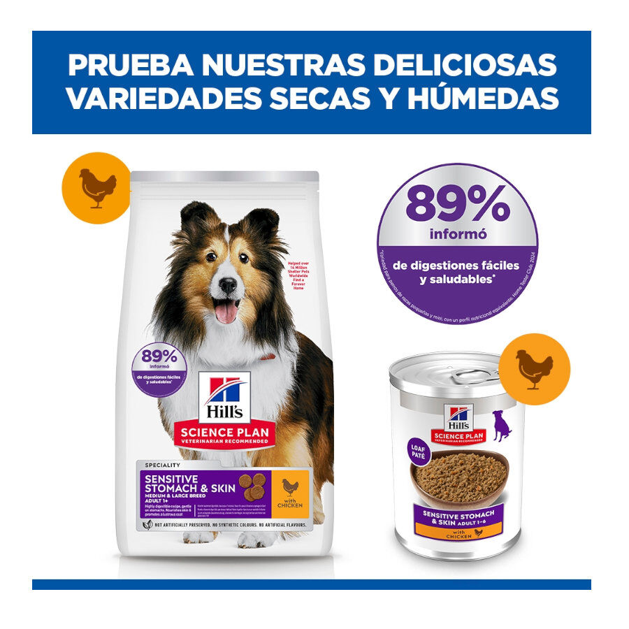 14 kg Hill's Science Plan Sensitive Stomach y Skin Adult Frango ra&ccedil;&atilde;o para c&atilde;es, , large Imagem n&uacute;mero 9