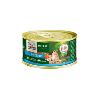 True Origins Kitten Wild Pacific Salmão e Arenque Patê lata 