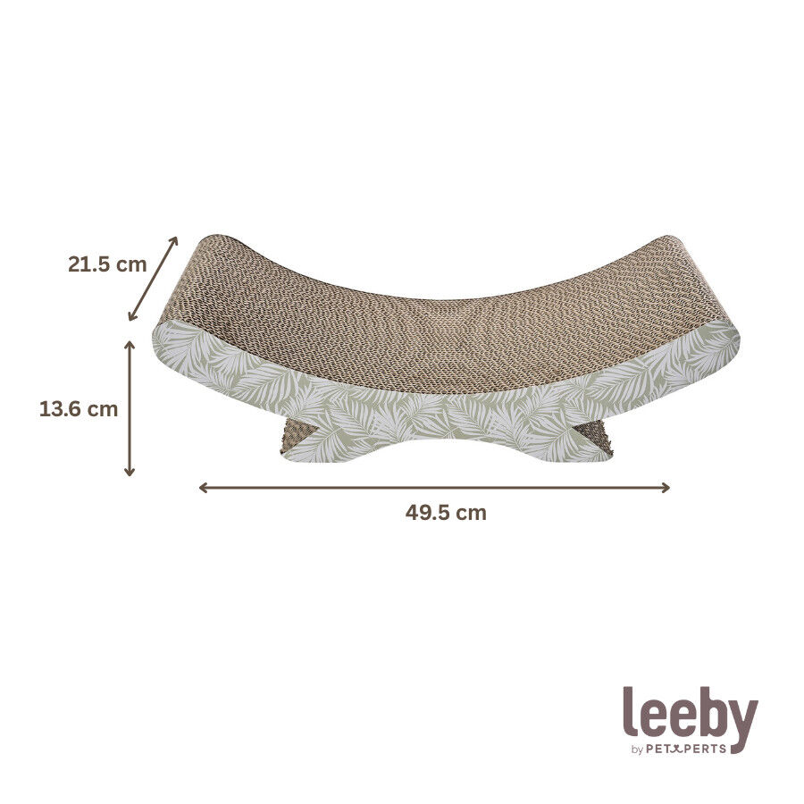 Leeby Remy Rocker arranhador de cart&atilde;o horizontal com padr&atilde;o de folhas para gatos, , large Imagem n&uacute;mero 6