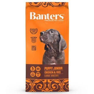 Banters puppy junior de frango e arroz ração para cães