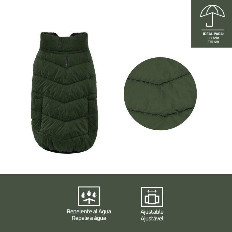 Outech Casaco Impermeável Verde com Bolsos para cães,  Imagem número 4 Outech Casaco Impermeável Verde com Bolsos para cães, , large Imagem número 4