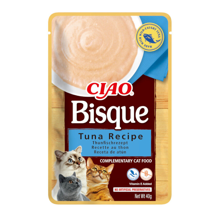 40 g Ciao Bisque Snack Cremoso de atum para gatos, , large Imagem n&uacute;mero 1