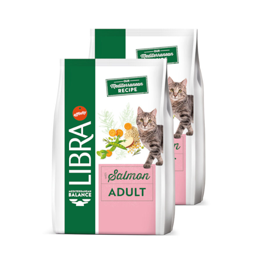 2 x 12 kg Libra Adult Salm&atilde;o e Arroz ra&ccedil;&atilde;o para gatos Pack poupan&ccedil;a!, , large Imagem n&uacute;mero 1