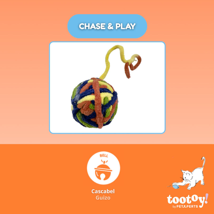 Tootoy! Chase & Play Bola de l&atilde; para gatos, , large Imagem n&uacute;mero 4