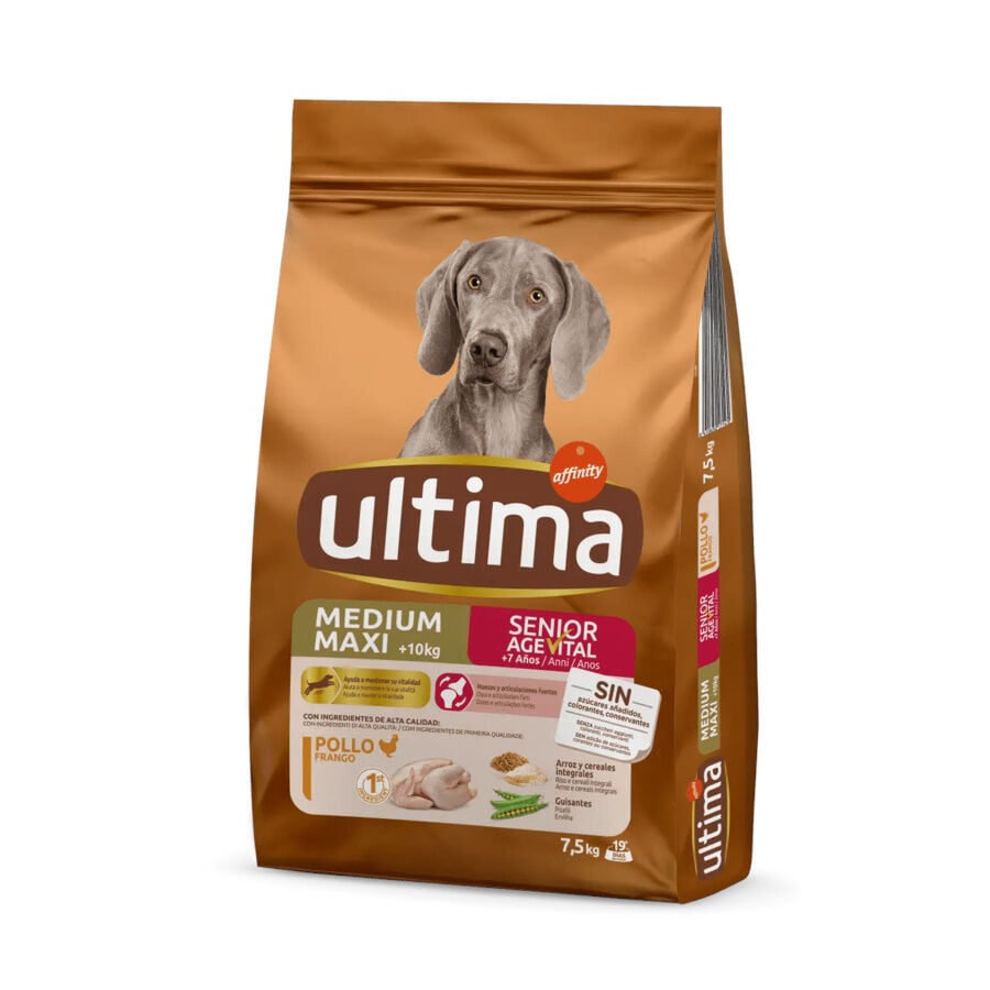 7.5 kg Affinity Ultima Senior Medium/Maxi Frango ra&ccedil;&atilde;o para c&atilde;es, , large Imagem n&uacute;mero 1