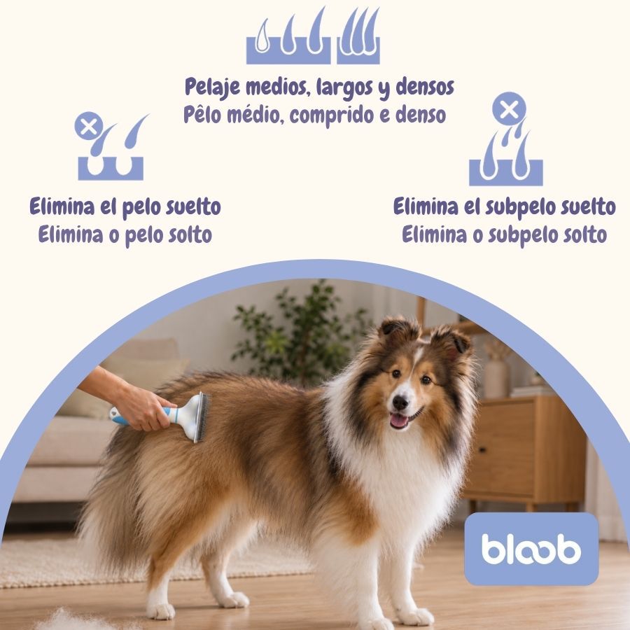 Bloob Escova de remo&ccedil;&atilde;o de subpelo para c&atilde;es, , large Imagem n&uacute;mero 3
